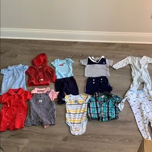 13 piece lot of baby boy clothes, size 6 months